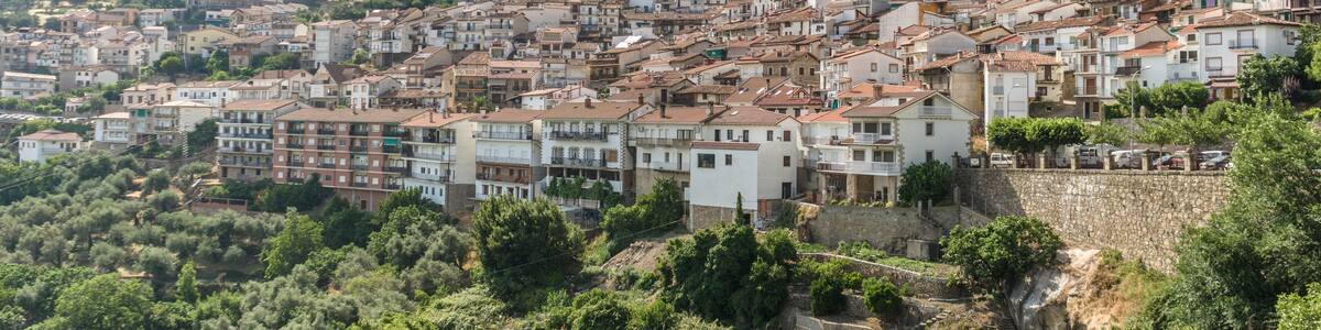 Landscape of Pedrobernardo, Avila, Spain