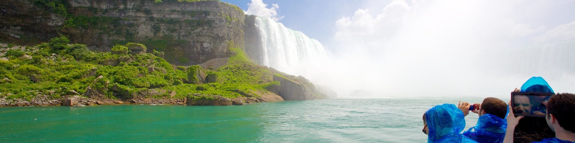 Maid of the Mist showing views, a river or creek and a cascade