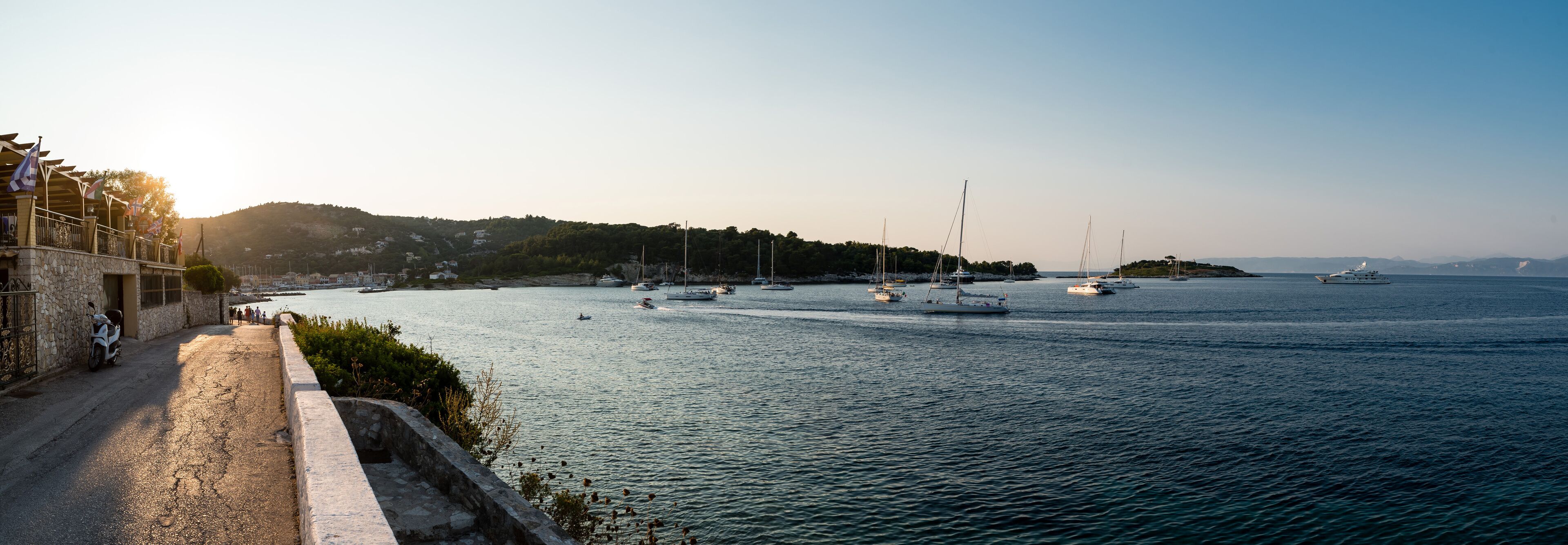 Gaios the port of Paxoi island, Greece