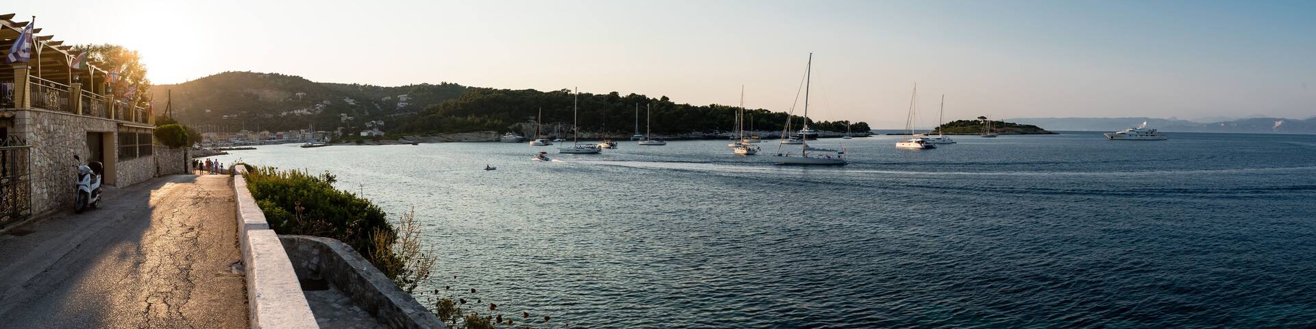 Gaios the port of Paxoi island, Greece