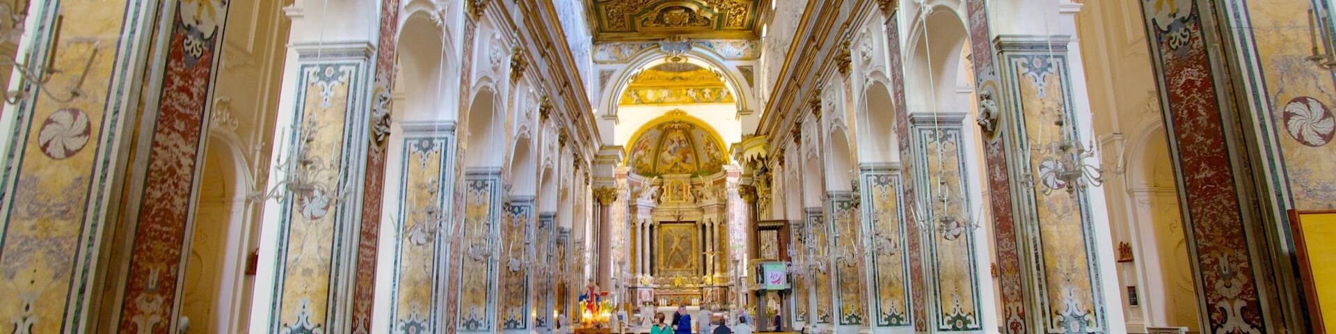 Amalfi Coast which includes art, interior views and a church or cathedral