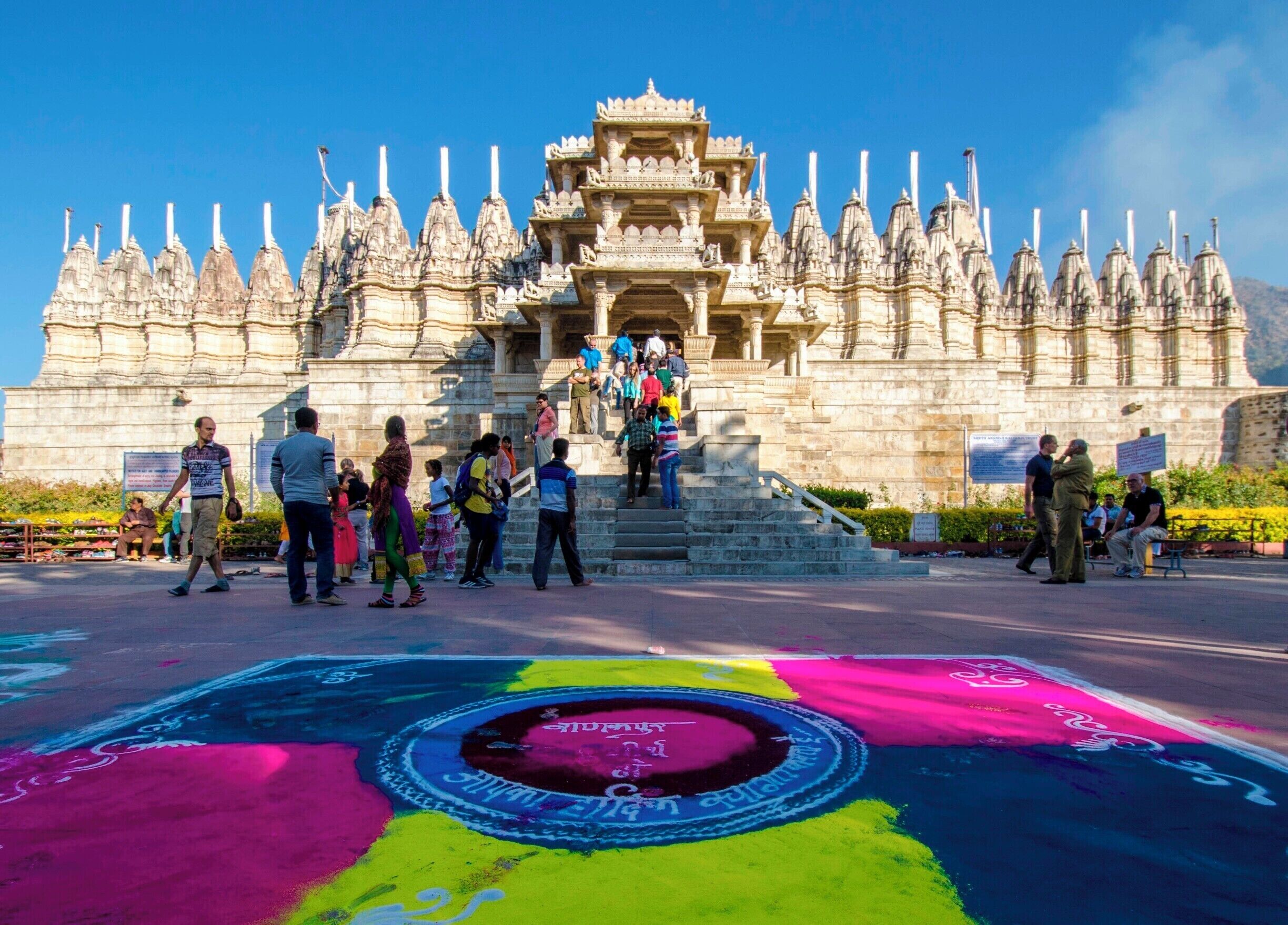 Interestingly, this massive light-coloured-marble Jain Temple at Ranakpur in Rajasthan (India) was not built by a King or Ruler, instead it is product of a divine vision of a local business person. Temple dates back to 15th century. 1444 marble pillars, carved in exquisite detail, support the temple. The pillars are all differently carved and no two pillars are the same. Also all the statues face one or the other statue. A truly man made miracle somewhere lost on the map of India.

#LifeAtExpedia
