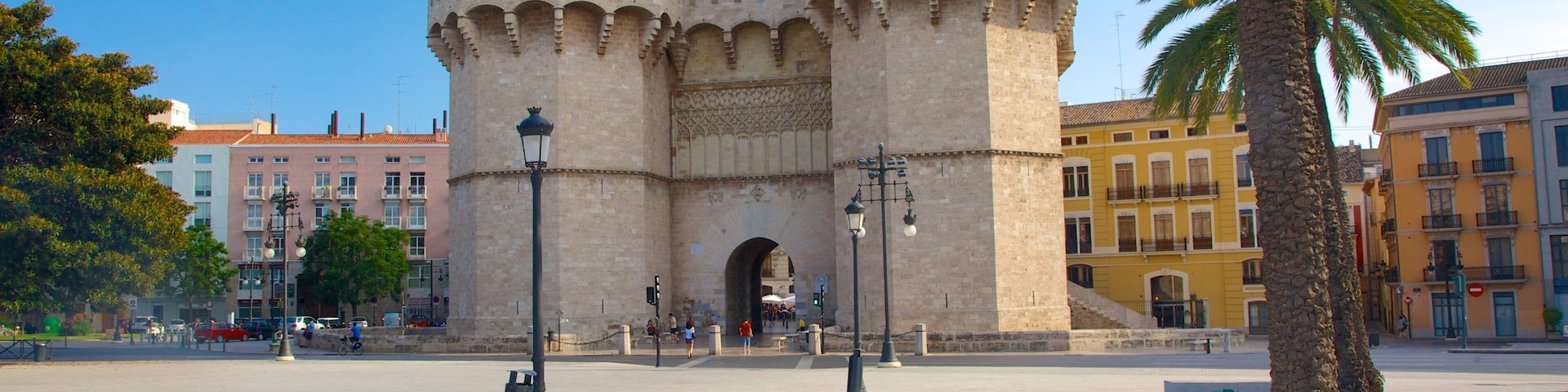 Valencia City Centre showing heritage architecture, chateau or palace and a city