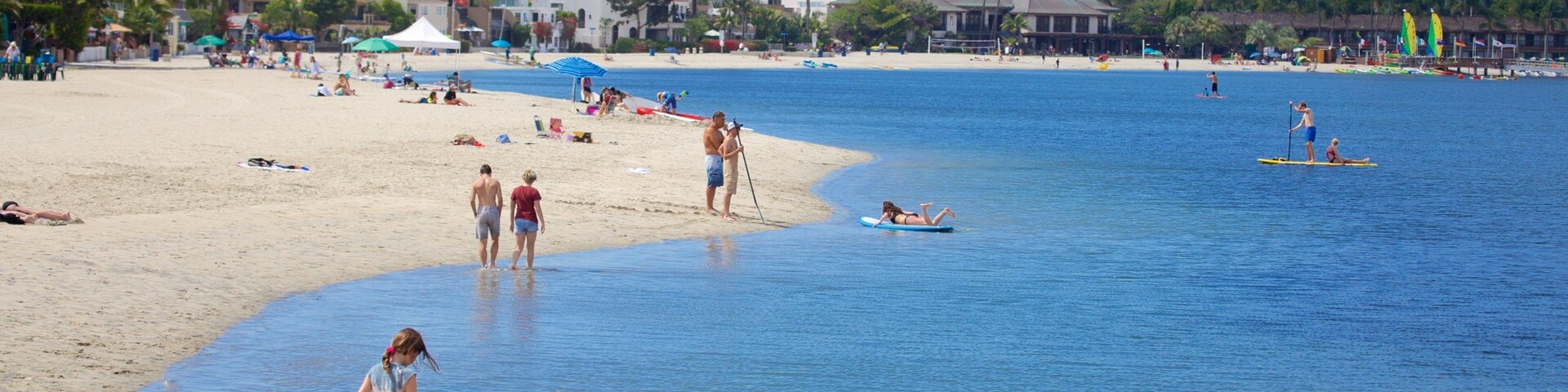 Mission Bay featuring a beach