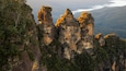 Three Sisters showing landscape views and a gorge or canyon