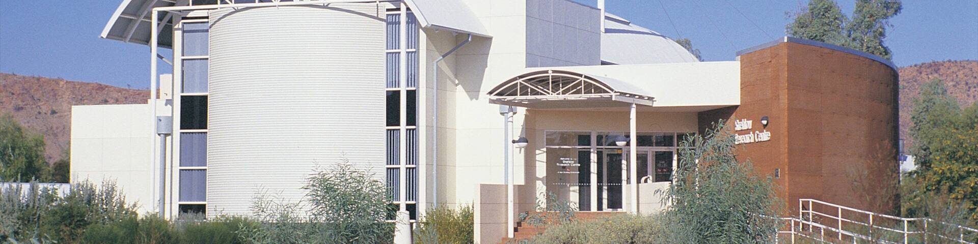 Araluen Cultural Precinct showing modern architecture, aircraft and tranquil scenes