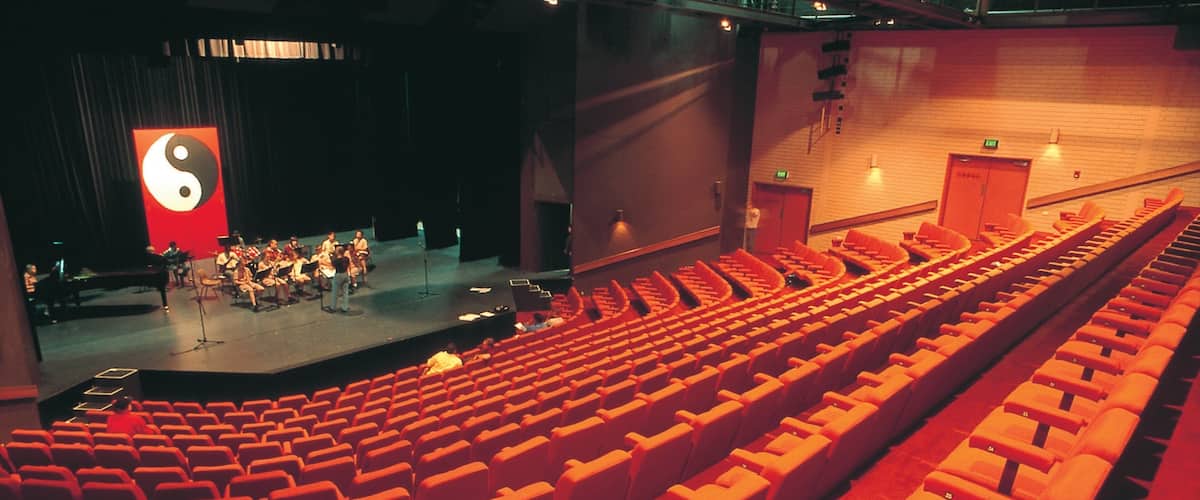 Araluen Cultural Precinct featuring theater scenes and interior views