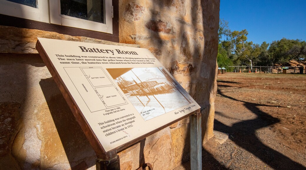 Alice Springs Telegraph Station which includes signage