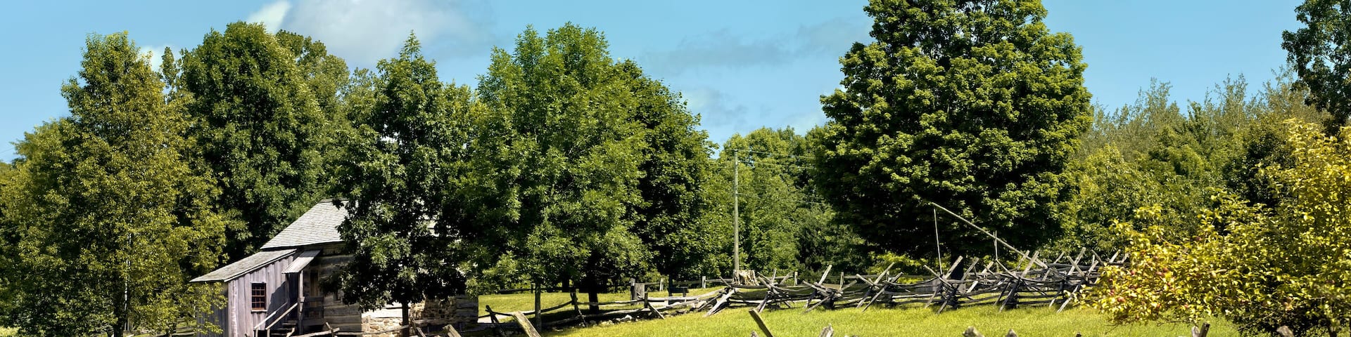 Palmyra New York Sacred Grove home orchard. Forest Grove western New York near the home of Joseph Smith. Founder and Prophet of the Church of Jesus Christ of Latter-day Saints, Mormon