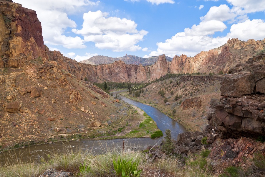 Oregon-Near Redmond-Smith Rock State Park. This area is one of the most famous rock climbing areas in the world