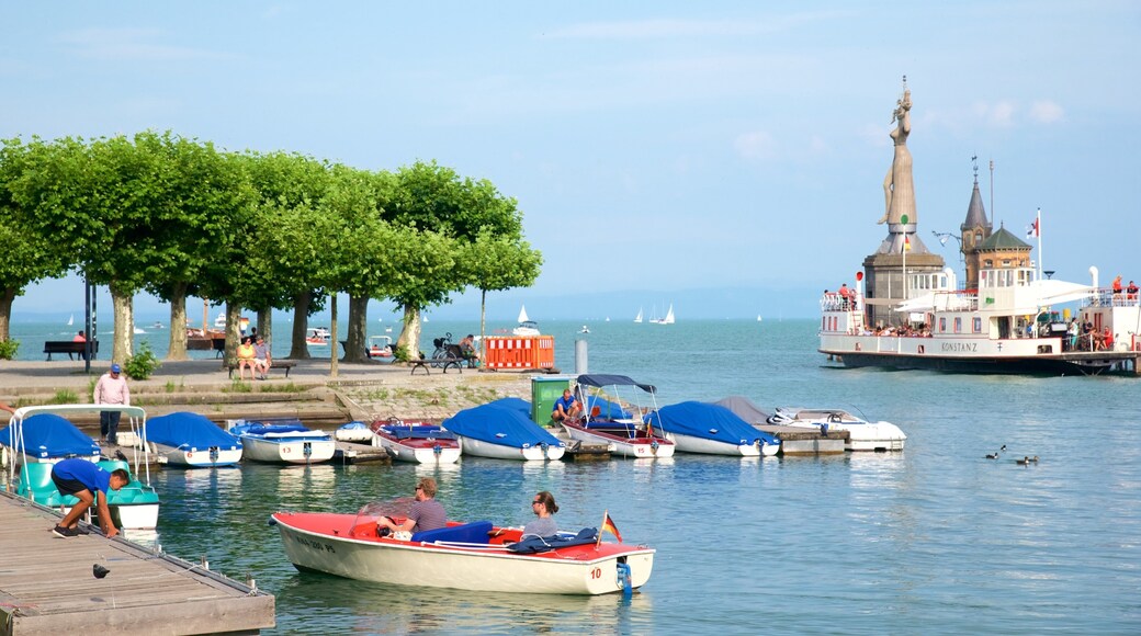 Constance Harbor showing general coastal views, a bay or harbor and boating