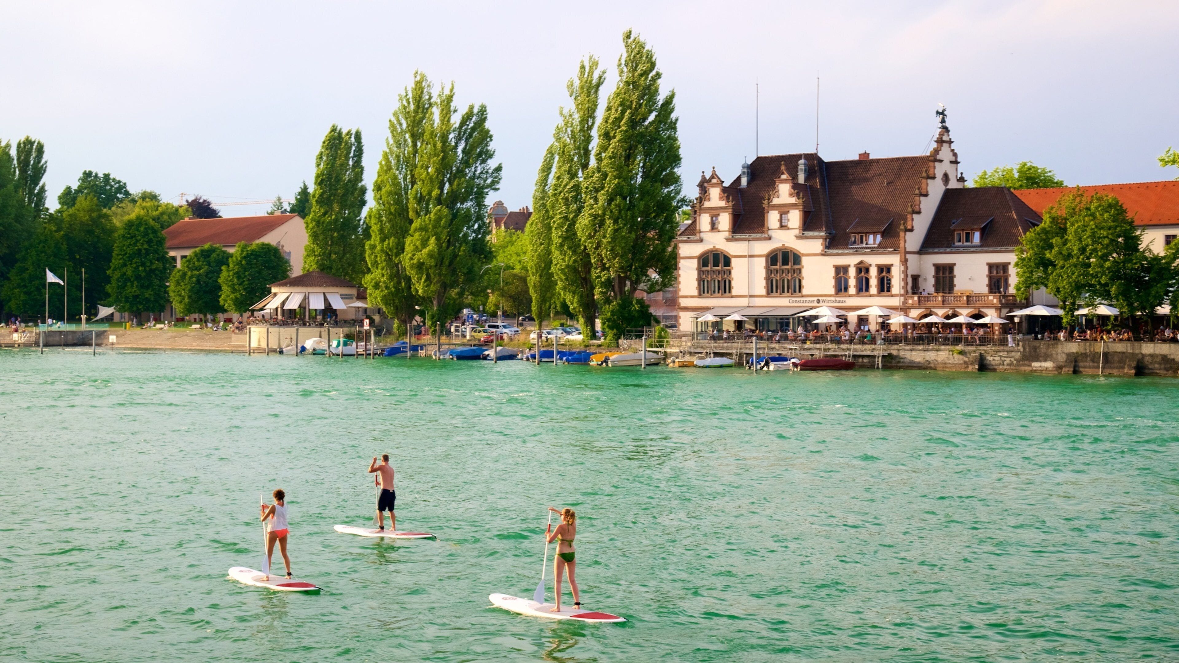 Constance Harbor featuring watersports, a river or creek and a small town or village