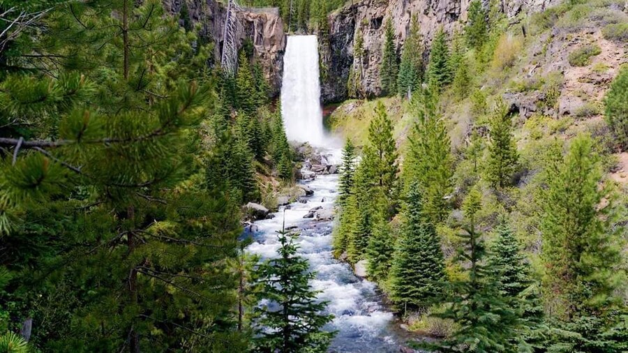This gorgeous waterfall is in the high desert near Bend, Oregon. Well worth the dusty road that confuses a GPS.