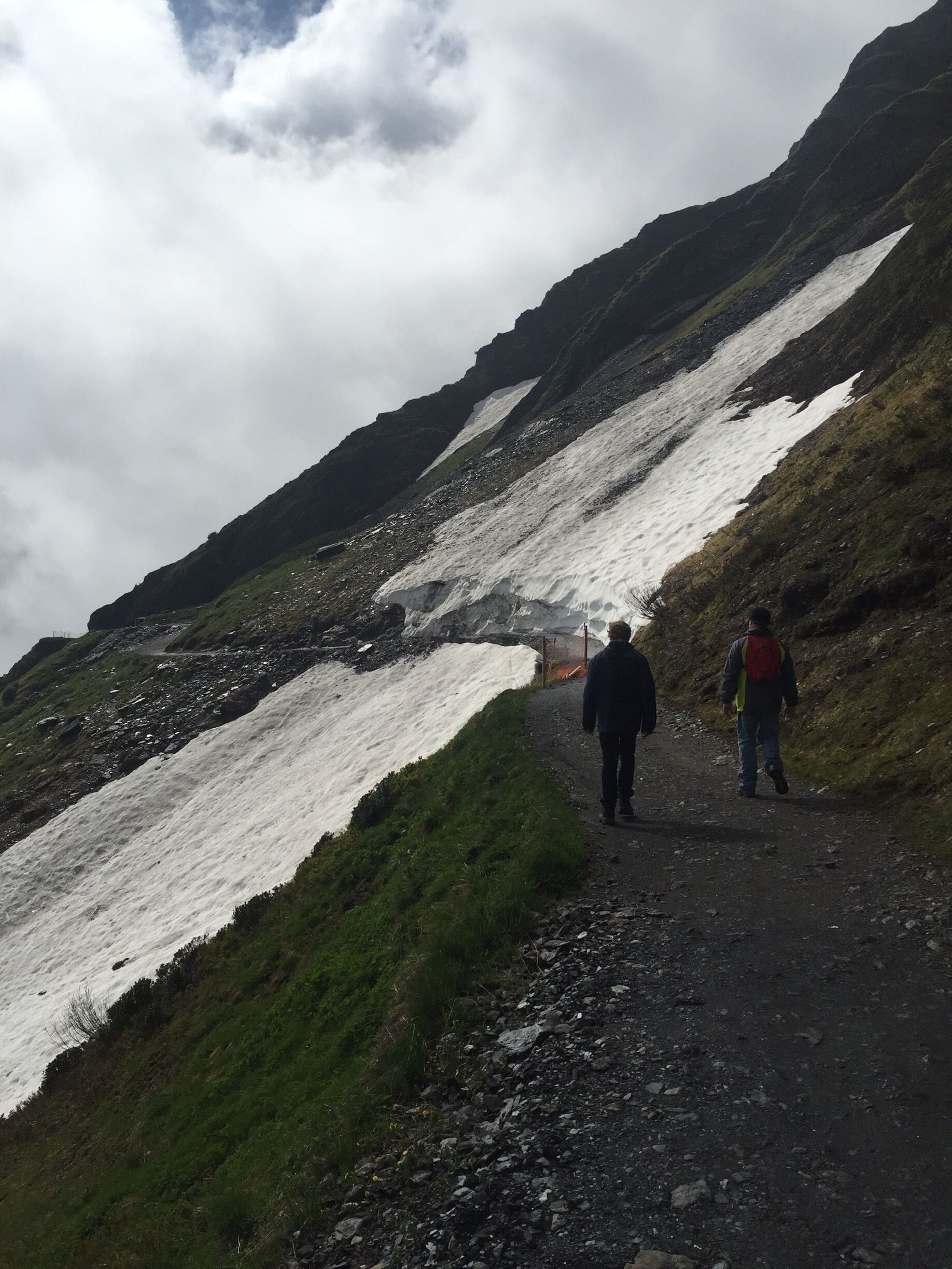Hiking trail above Wengen, Switzerland.