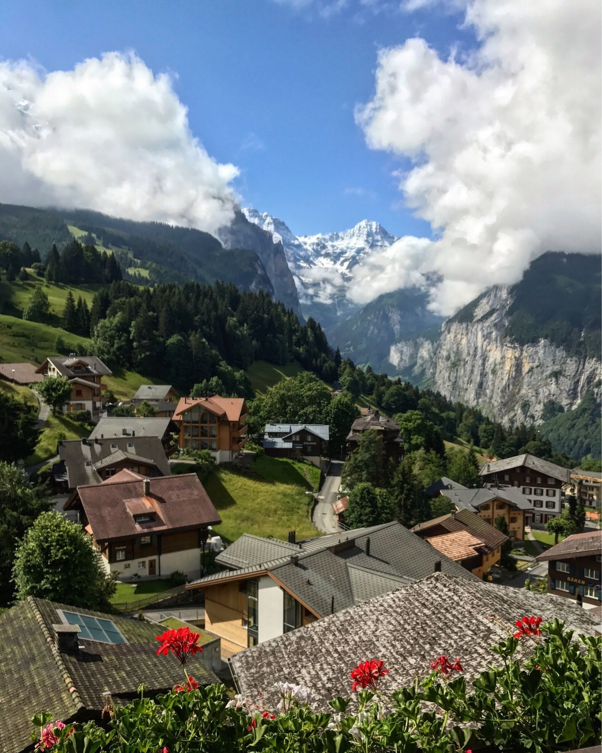View from my hotel in the Swiss alps 😍