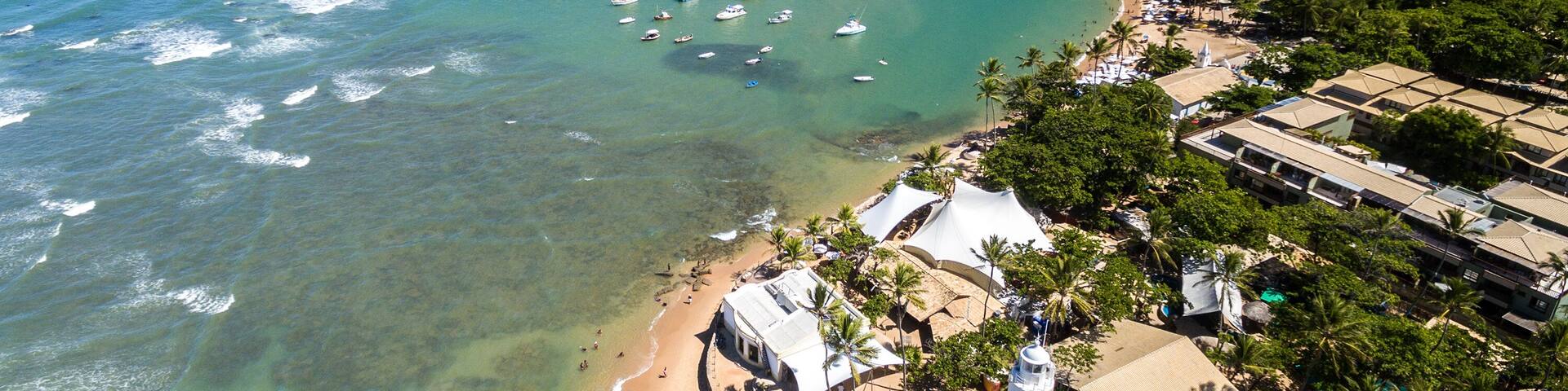 Aerial View of Praia do Forte, Bahia, Brazil