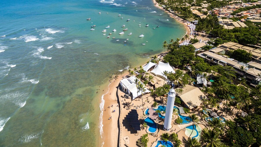Aerial View of Praia do Forte, Bahia, Brazil
