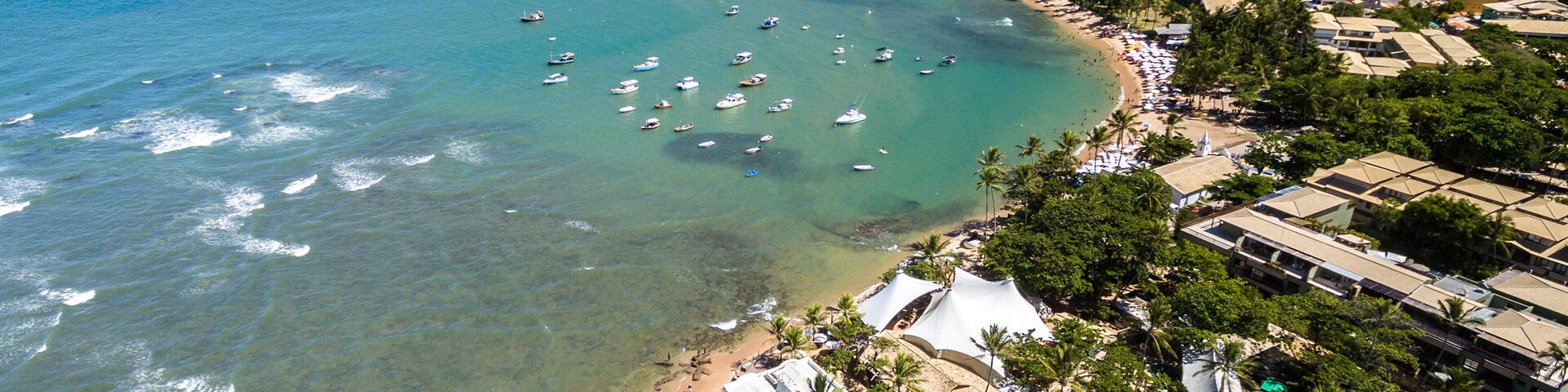 Aerial View of Praia do Forte, Bahia, Brazil