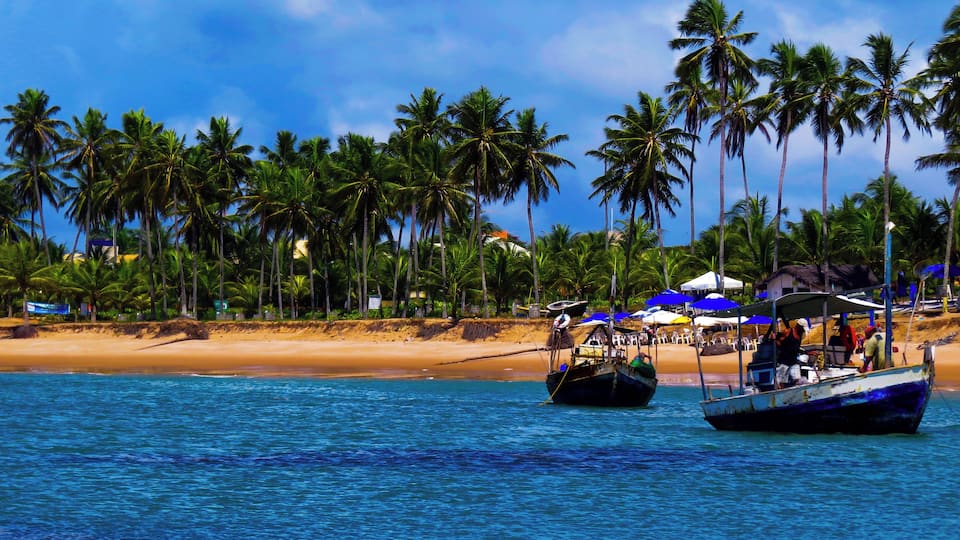 beach Guarajuba, Bahia, Brazil