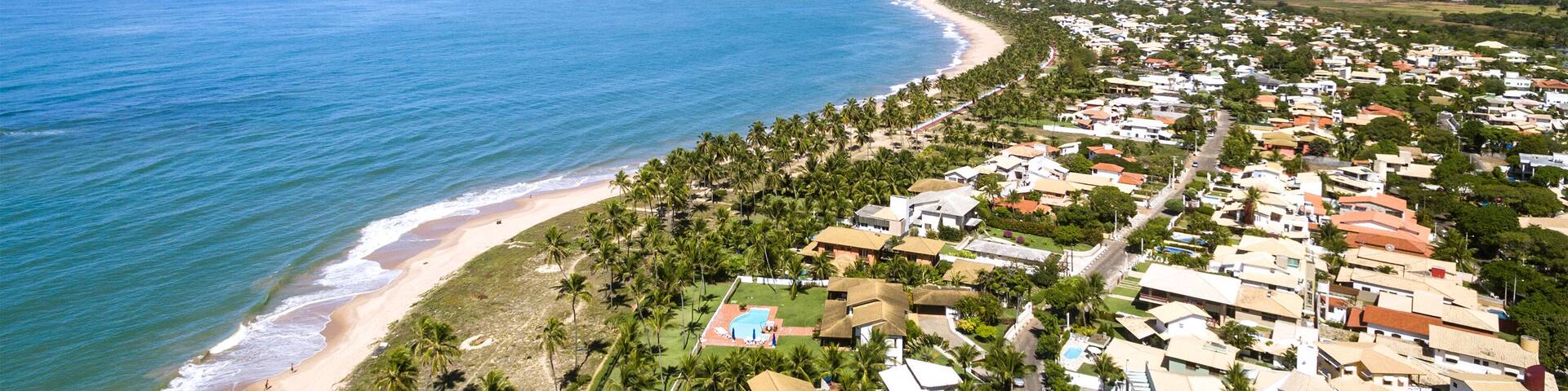Aerial view of Praia do Forte in Bahia, Brazil; Shutterstock ID 420247318