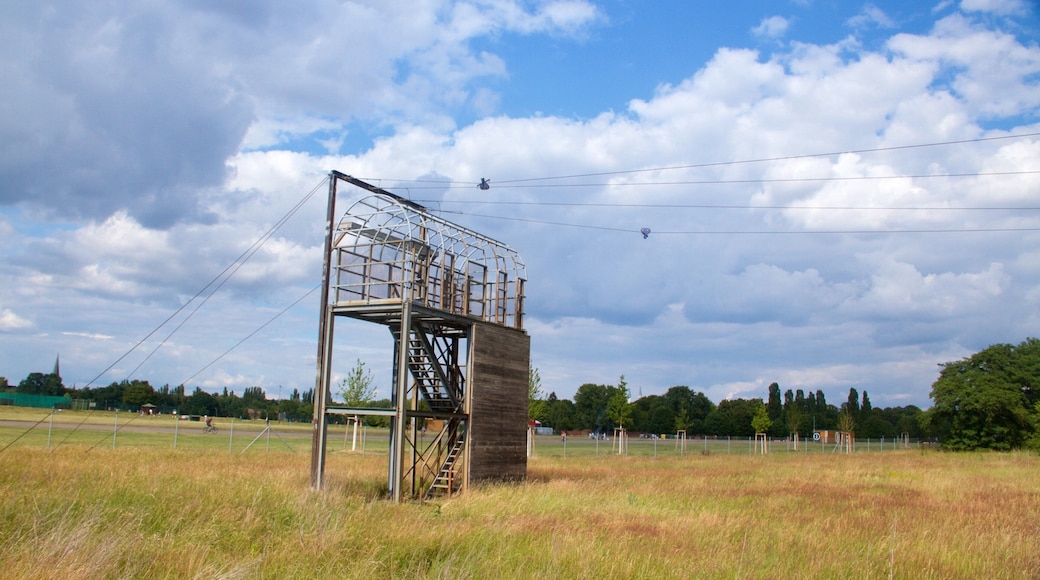 Tempelhof park som viser rolig landskap