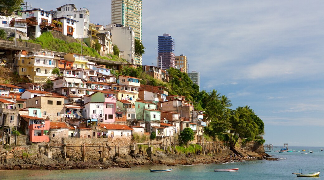 Museum of Modern Art of Bahia featuring a coastal town and general coastal views