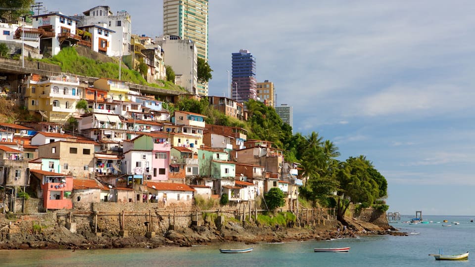 Museum of Modern Art of Bahia featuring a coastal town and general coastal views