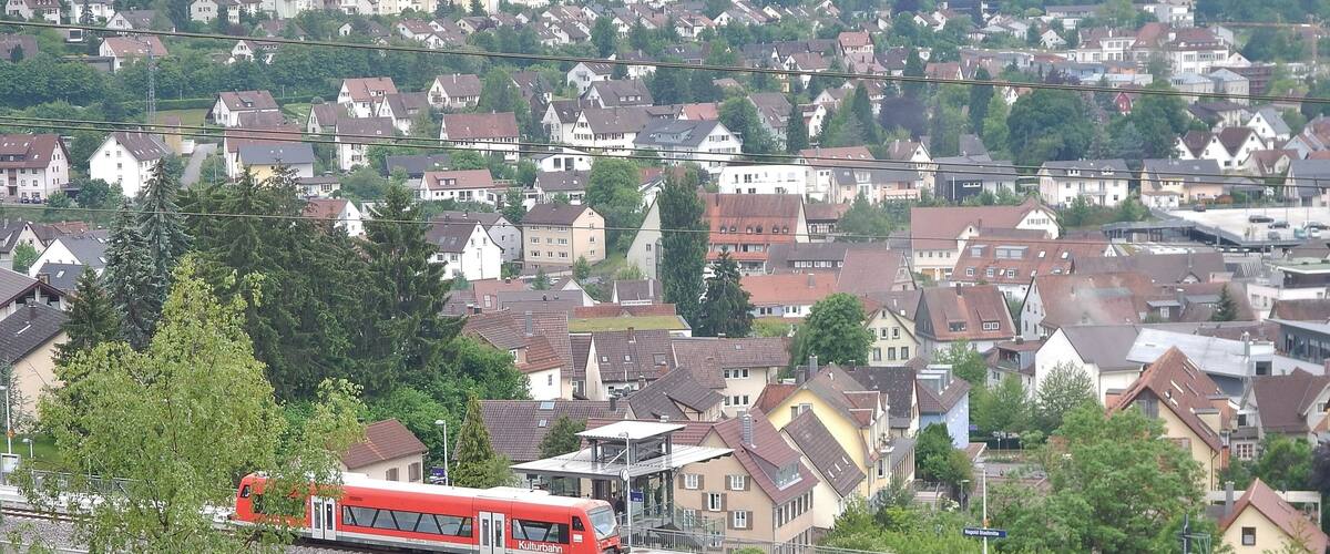 Bahnhof Nagold Stadtmitte mit Kulturbahn