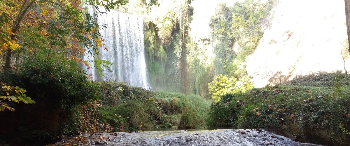 Waterpark with lakes, waterfalls and caves