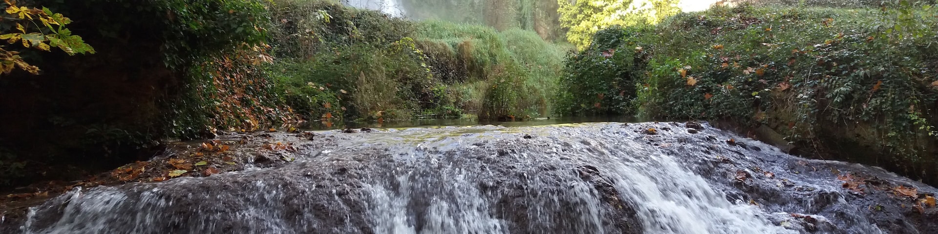 Waterpark with lakes, waterfalls and caves