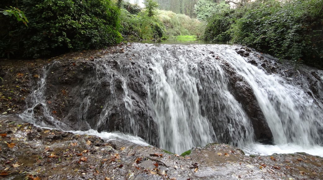 A small water fall in the Moasterio de Piedra Park in Zargaoza Spain