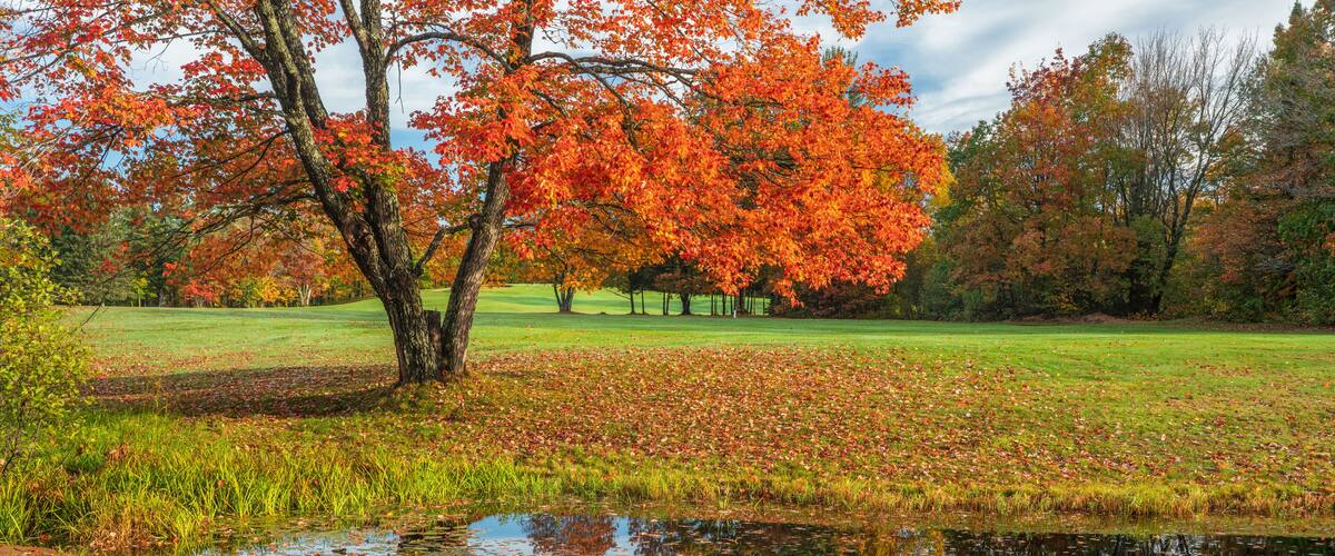 Autumn  view of Omer's Golf Course and Resort near Twin Lakes in the Michigan Upper Peninsula