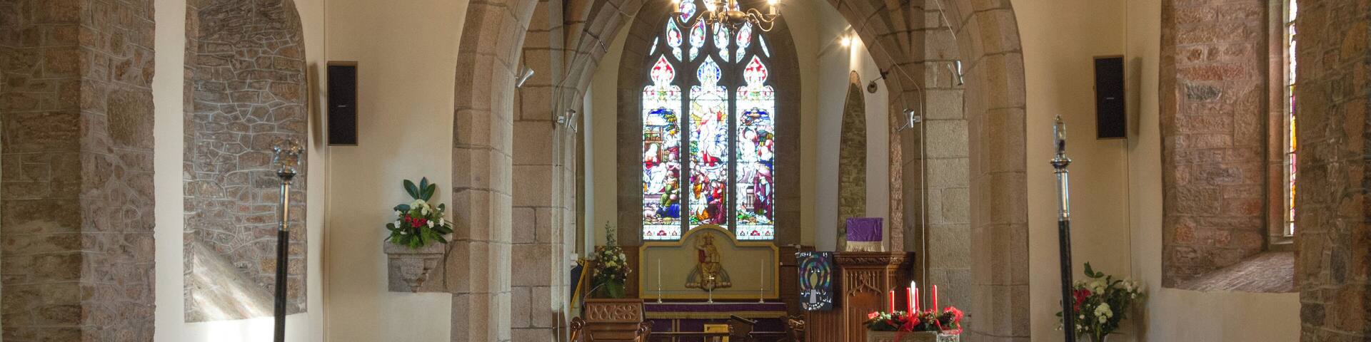 Interior of Saint Clement's Church in Jersey.