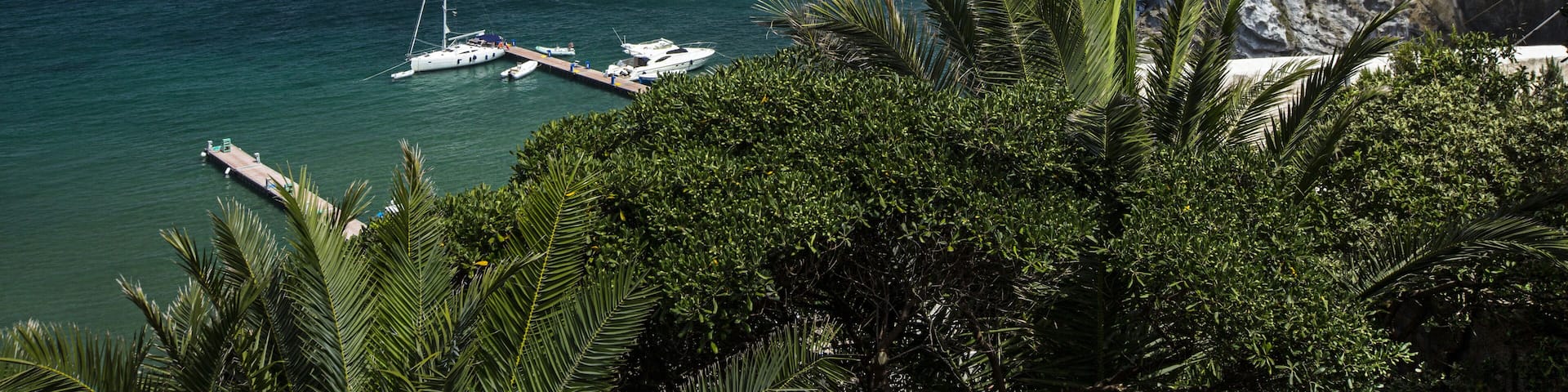 Aerial View of the Main Port of Ponza, Italy