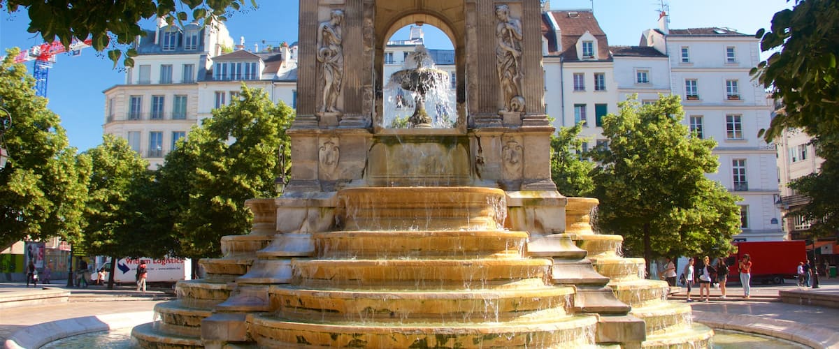 1st Arrondissement showing heritage elements and a fountain