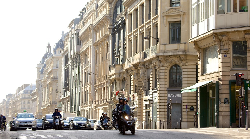 2nd Arrondissement which includes heritage elements, a city and motorbike riding