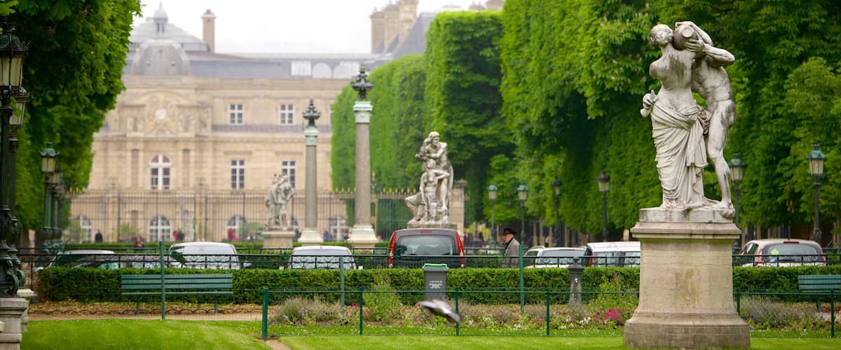 6th Arrondissement which includes a park and a statue or sculpture