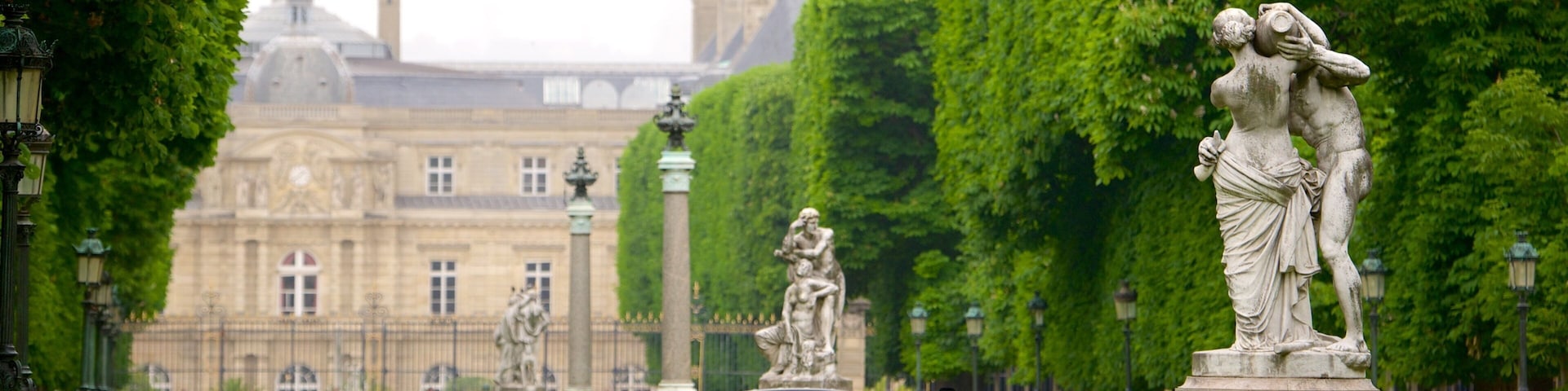6th Arrondissement which includes a park and a statue or sculpture