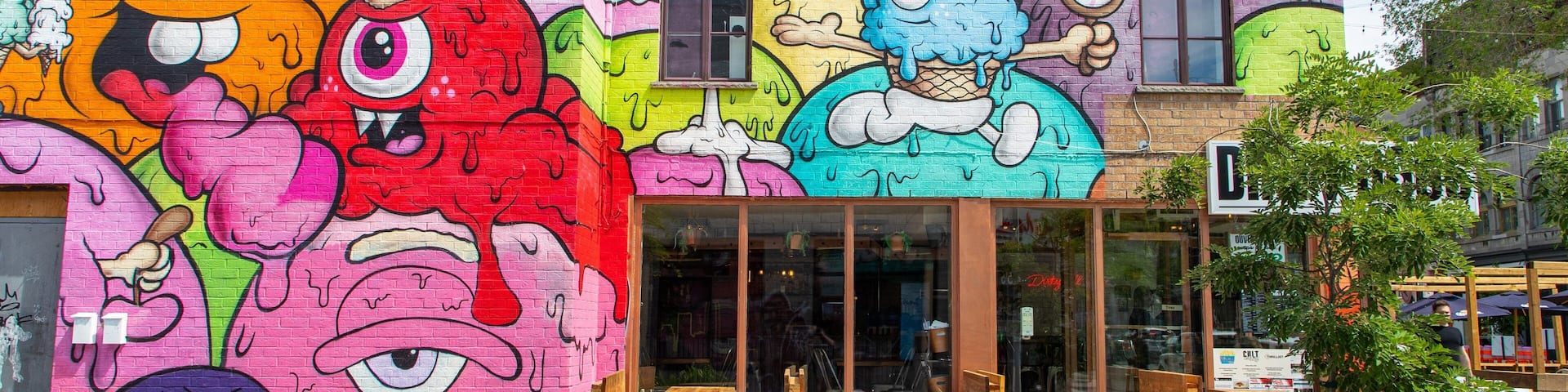 Saint Laurent Boulevard which includes outdoor art