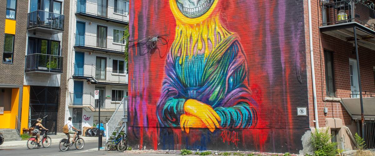 Saint Laurent Boulevard which includes outdoor art