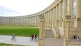 Esplanade de l\'Europe featuring modern architecture and cycling