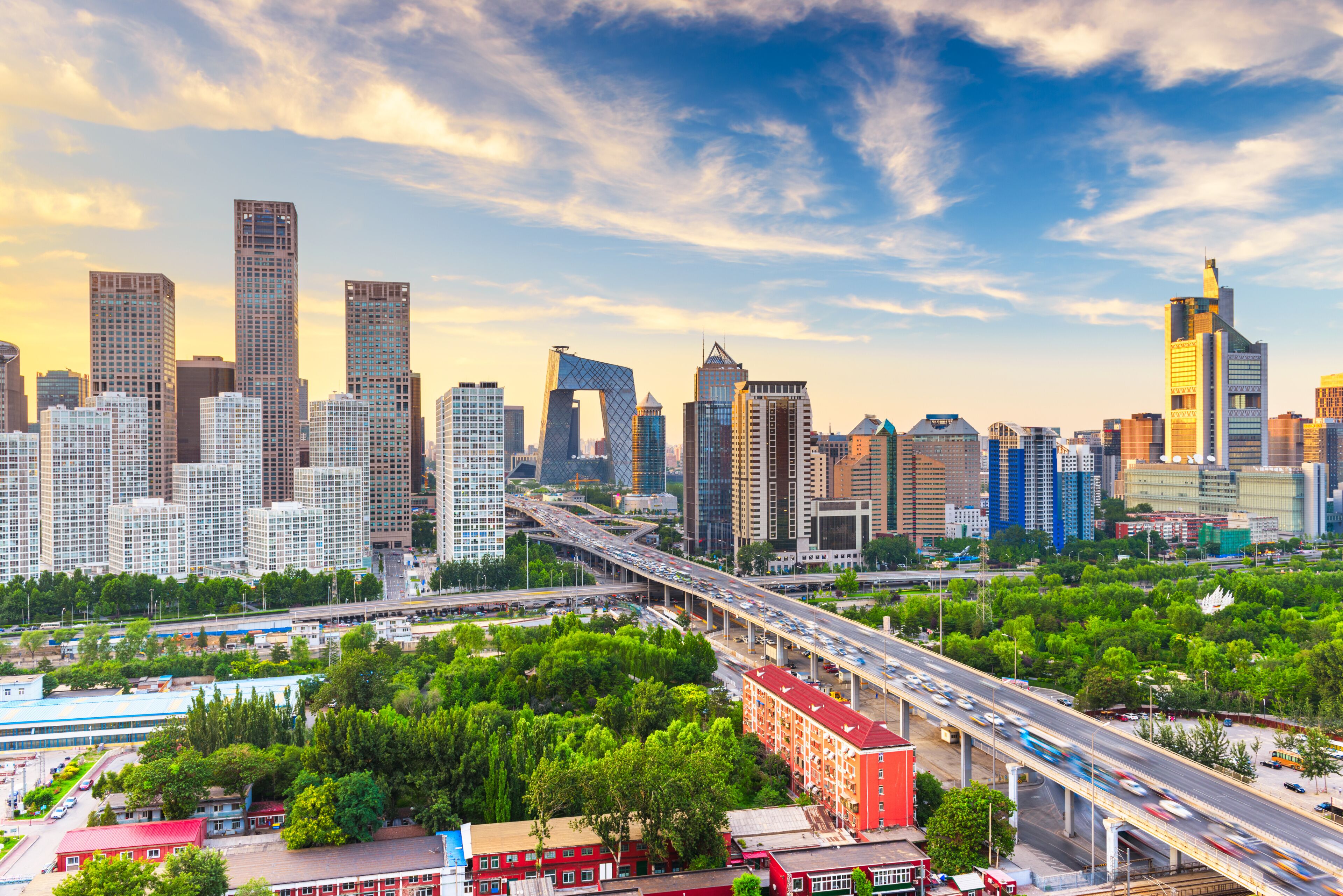 Beijing, China modern financial district skyline