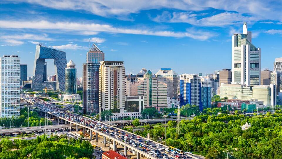Beijing, China cityscape at the CBD.; Shutterstock ID 257936231; PO: Hcom Destination Content neighborhoods; Client: Hotels.com; Other: Hcom brand budge