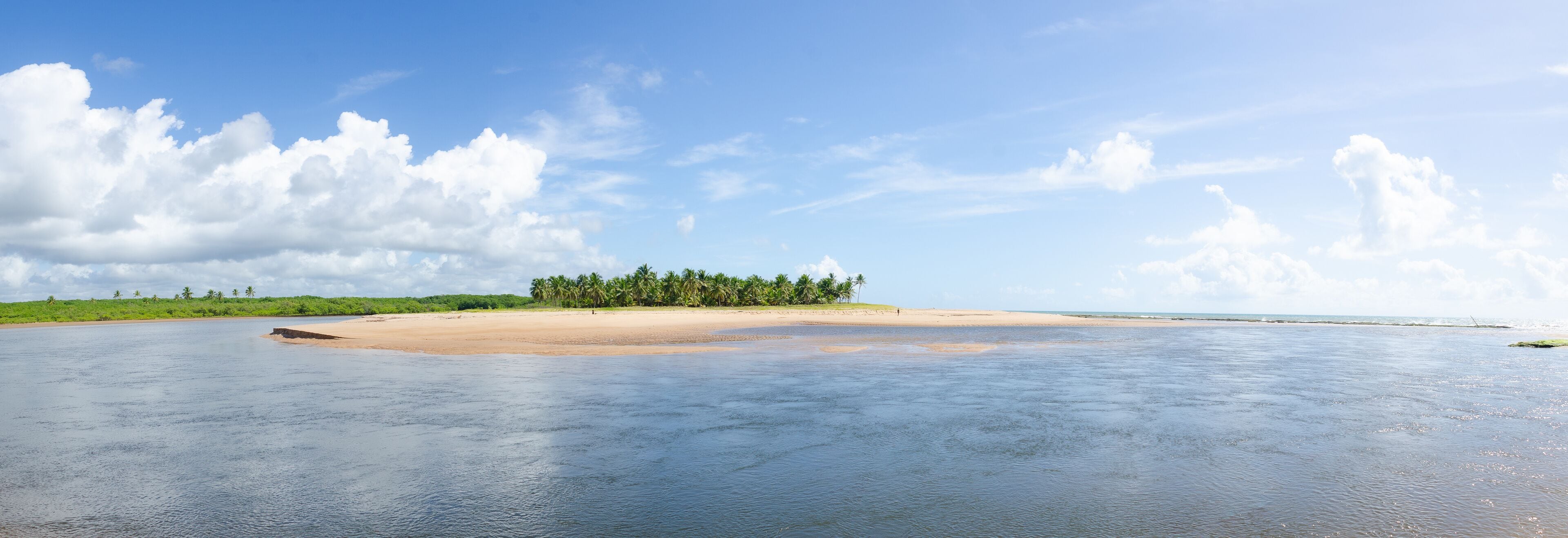 The village of Baixio is a popular tourist destination, known for its lagoons, rivers, crystal-clear waters and the lush nature of the Atlantic Forest. North coast, Costa dos Coqueiros, Bahia - Brazil