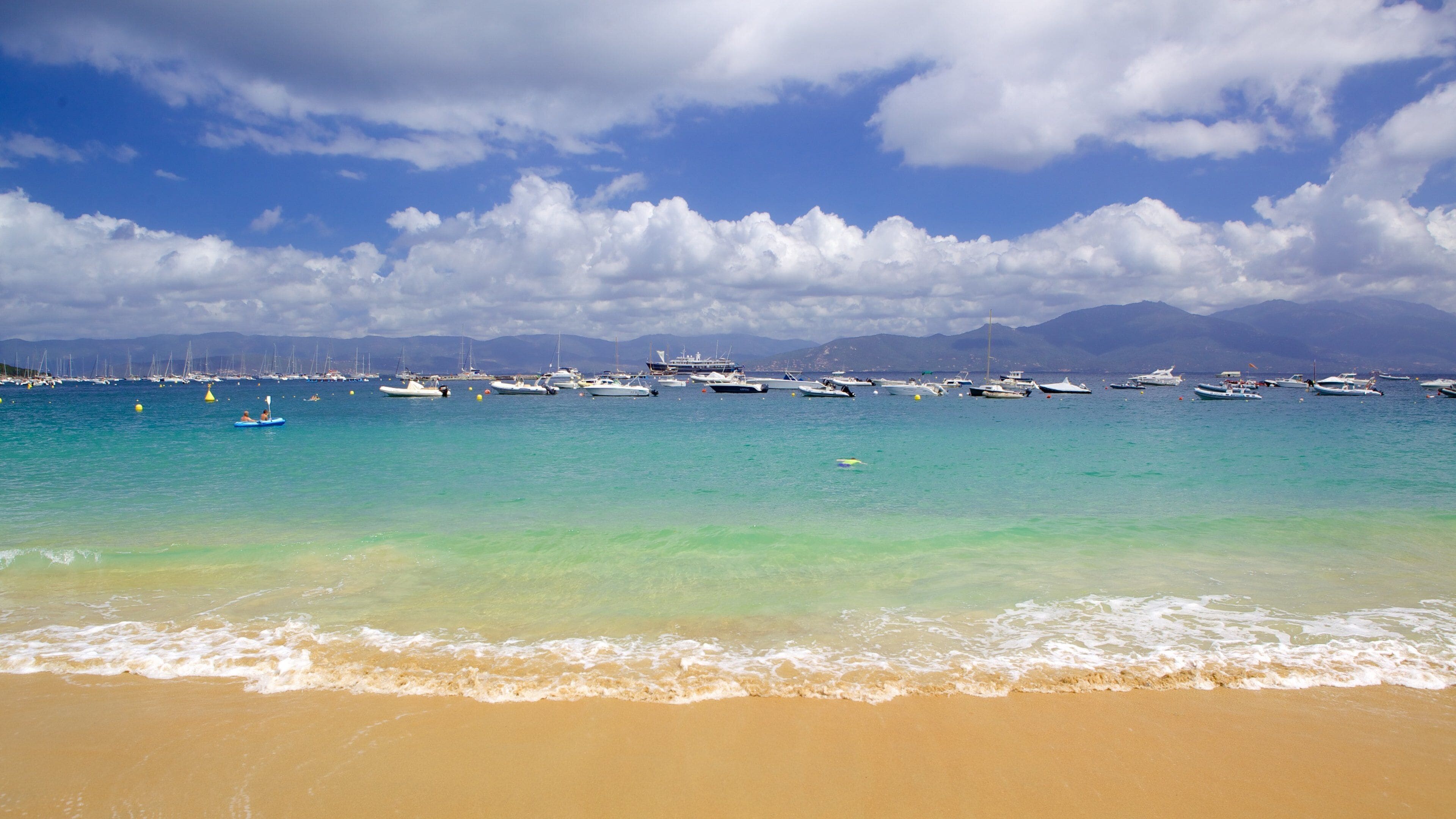 Belvedere-Campomoro which includes a sandy beach
