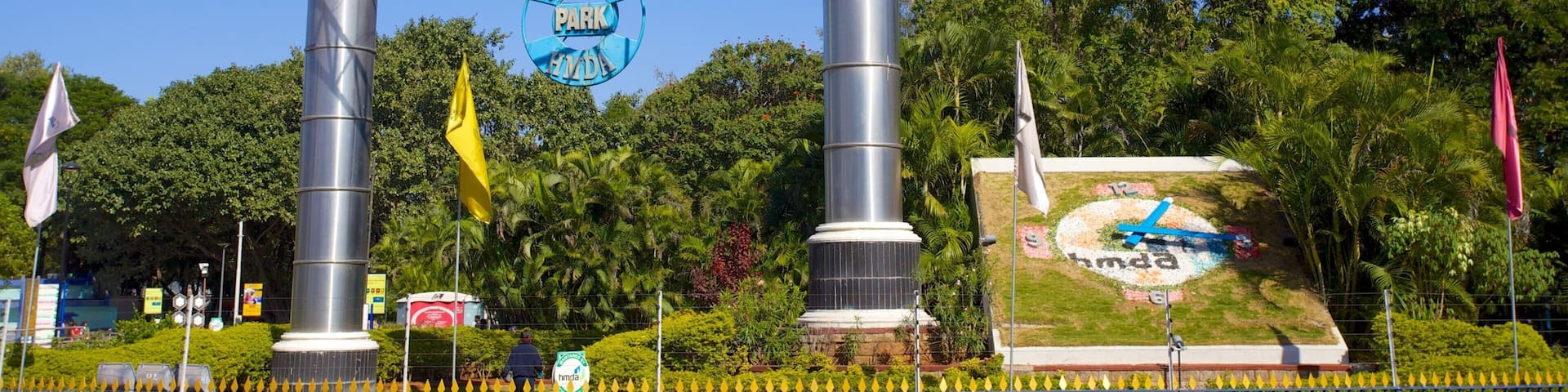 Lumbini Park which includes a garden and rides