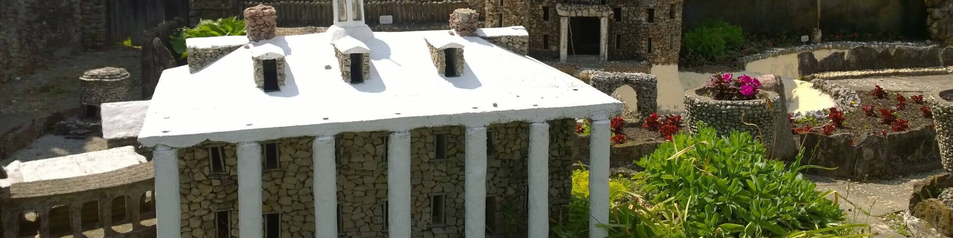 The Hartman Rock Garden is most definitely a unique roadside attraction.
What started in 1932 by Ben Hartman as a concrete fishing pond, expanded into an entire mini world using thousands of stones, a myriad of plants, handmade figurines and one hell of an imagination.
After Ben's passing in 1944, his widow, Mary took over his labor of love until her passing in 1997.
The garden began to succumb to neglect but was renovated in 2009 and is now open and free for visitors every day.