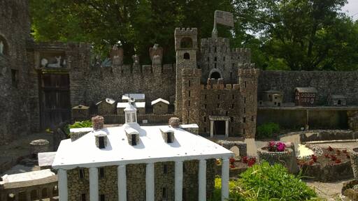 The Hartman Rock Garden is most definitely a unique roadside attraction.
What started in 1932 by Ben Hartman as a concrete fishing pond, expanded into an entire mini world using thousands of stones, a myriad of plants, handmade figurines and one hell of an imagination.
After Ben's passing in 1944, his widow, Mary took over his labor of love until her passing in 1997.
The garden began to succumb to neglect but was renovated in 2009 and is now open and free for visitors every day.