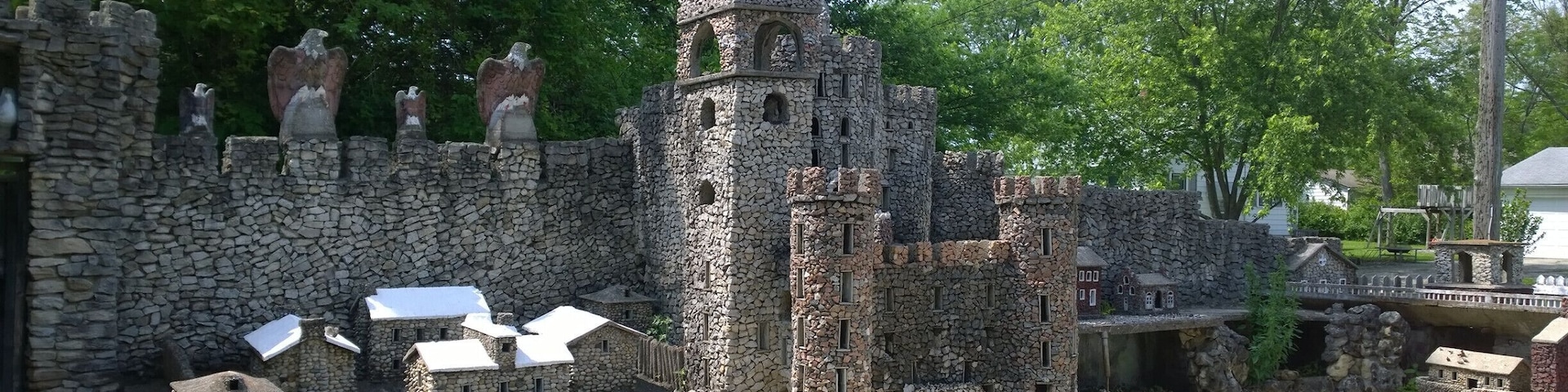 The Hartman Rock Garden is most definitely a unique roadside attraction.
What started in 1932 by Ben Hartman as a concrete fishing pond, expanded into an entire mini world using thousands of stones, a myriad of plants, handmade figurines and one hell of an imagination.
After Ben's passing in 1944, his widow, Mary took over his labor of love until her passing in 1997.
The garden began to succumb to neglect but was renovated in 2009 and is now open and free for visitors every day.