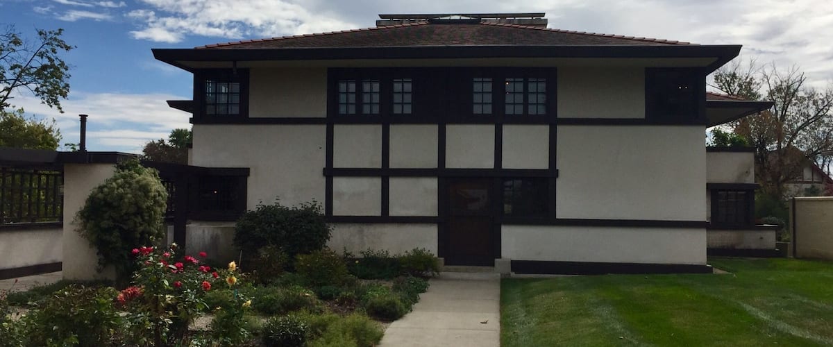 Influenced by a recent trip to Japan, Frank Lloyd Wright included some Japanese design elements in the creation of this home.